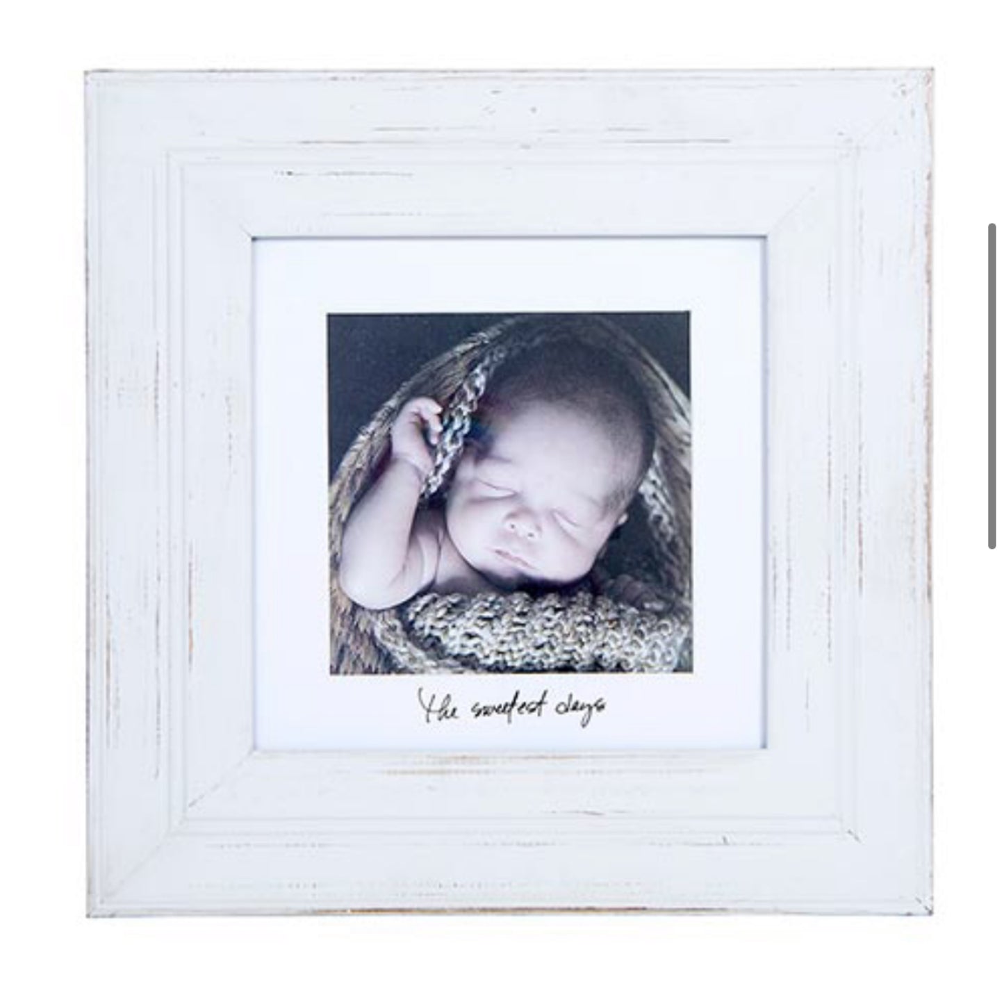 The Sweetest Days White Wash Picture Frame