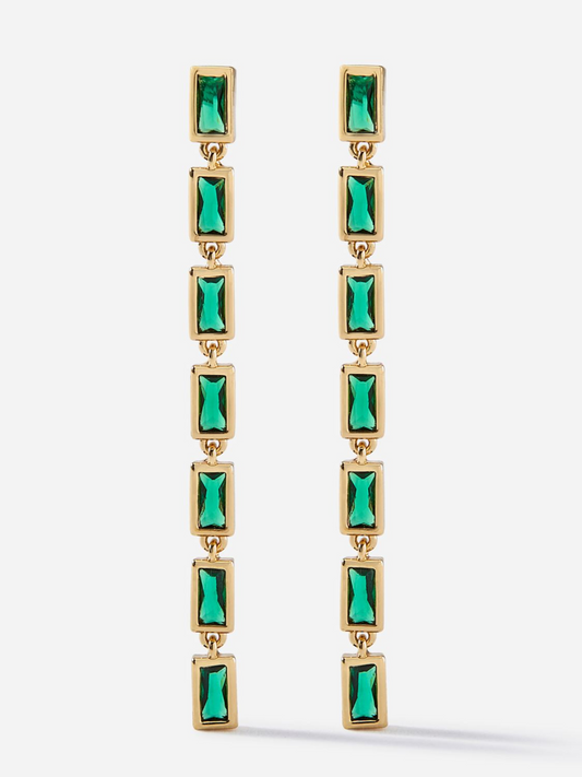 Emerald Green Drop Earrings