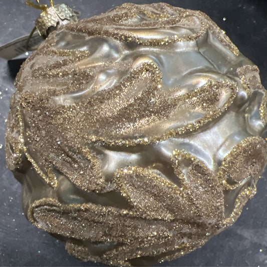Champagne And Gold Raised Glass Ornament