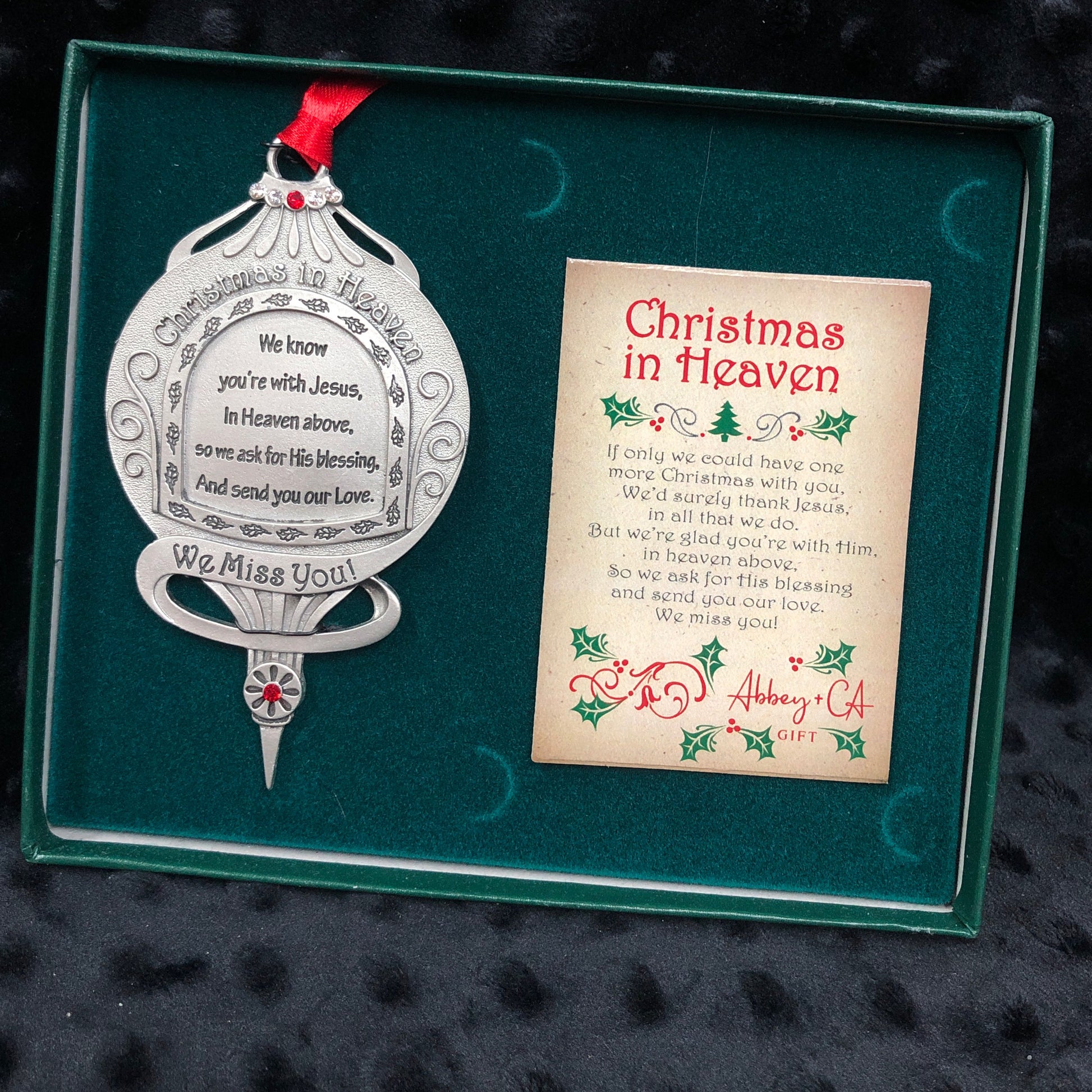 Christmas In Heaven Metal Ornament
