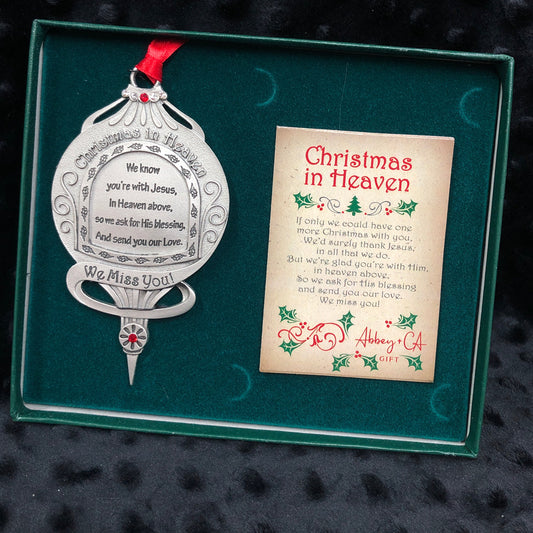 Christmas In Heaven Metal Ornament