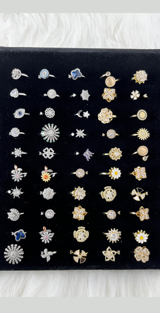 Assorted Gold & Silver Spinner Rings