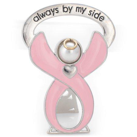 Pink Angel Ribbon Visor Clip