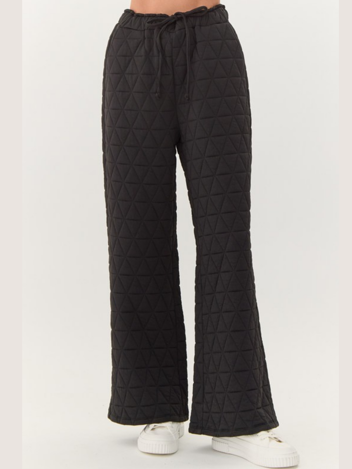 Quilted Textured Drawstring Pants