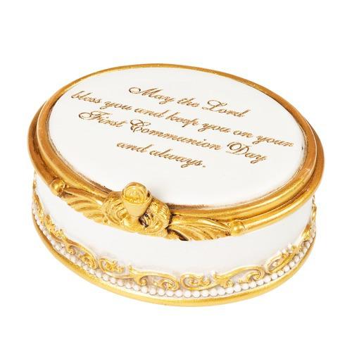 Keepsake Box-First Communion w/Gold Trim