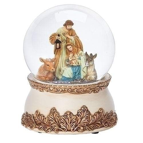 Musical Holy Family with Animals Dome