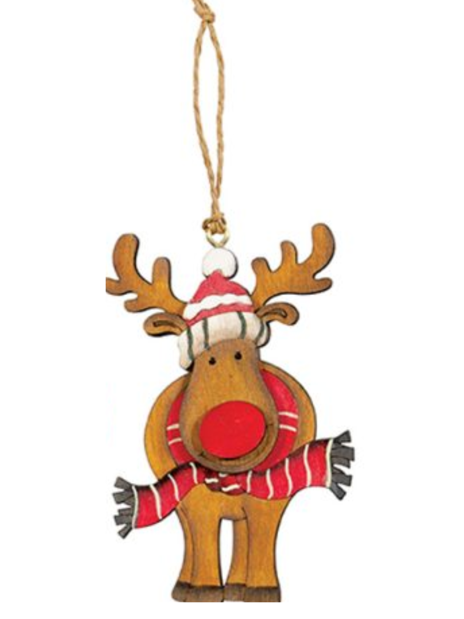 Wooden Reindeer Ornaments