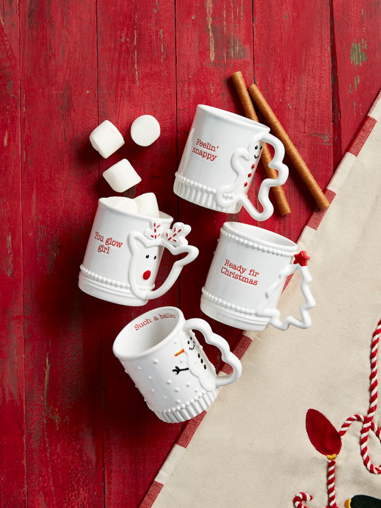 Mud Pie Figural Handle Mug