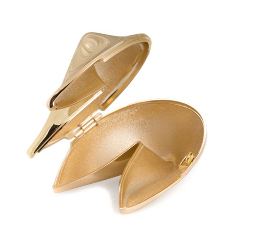 Gold Plated Fortune Cookie Box