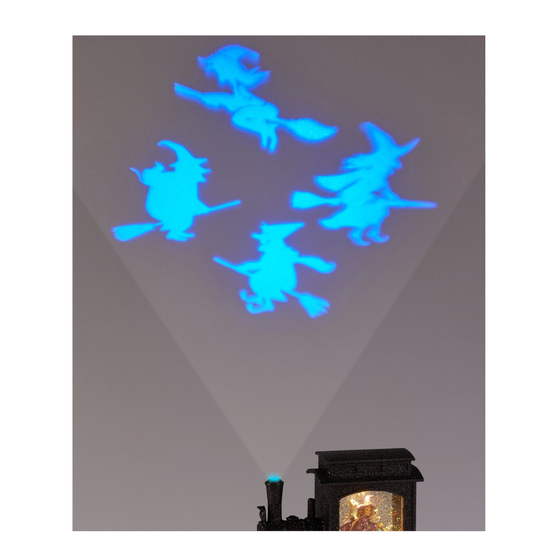 LED Train Water Lantern w/Projector - Witch & Ghosts