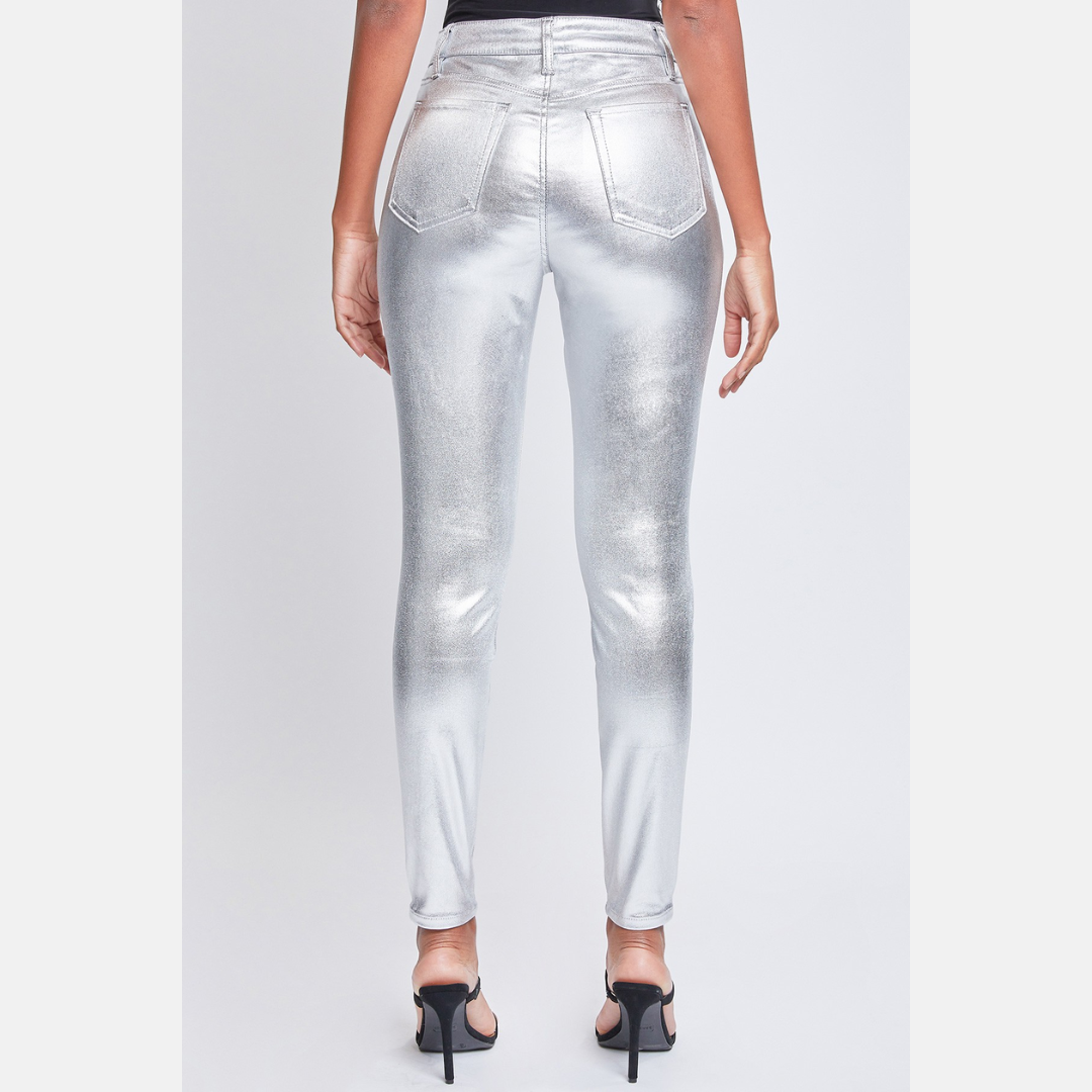 Junior High-Rise Metallic Skinny Jean