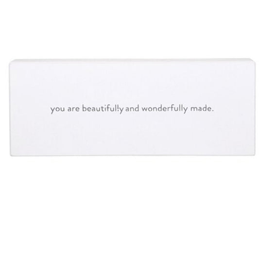 Beautifully And Wonderfully Made White Wash Box Sign