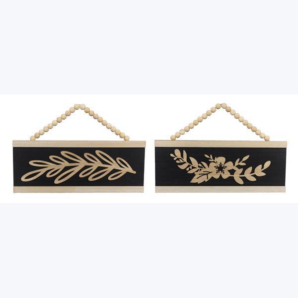 Wood Floral Country Natural Home Wall Sign