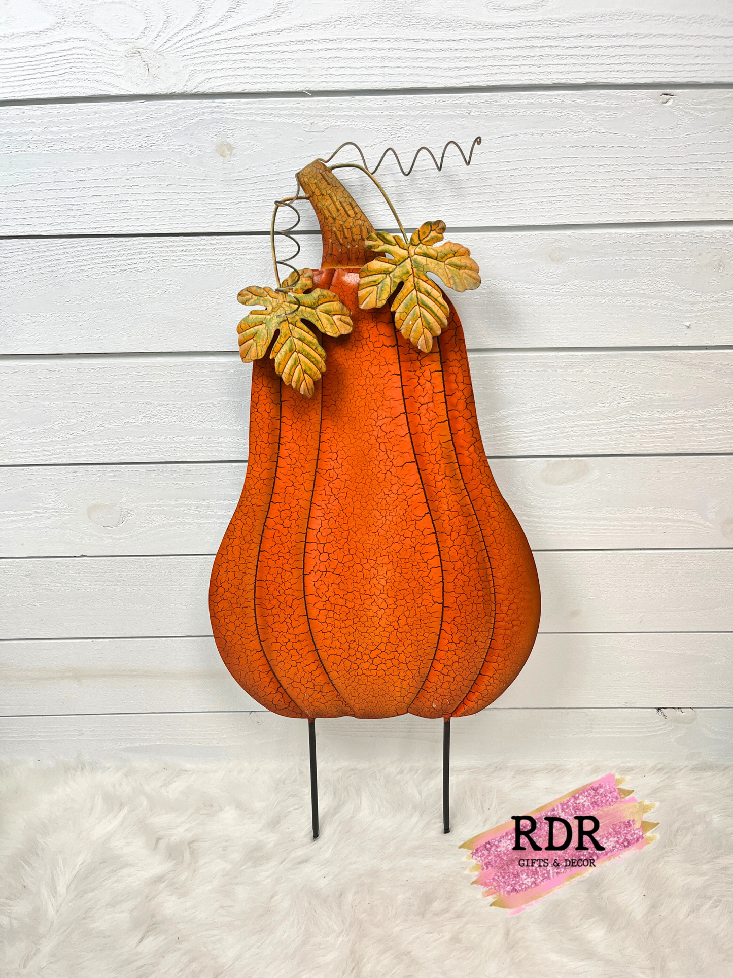 Outdoor Metal Pumpkins With Stakes