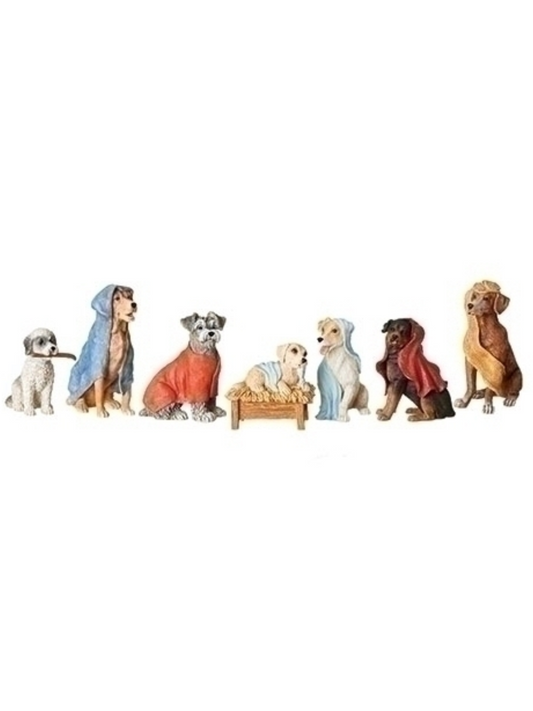7 Piece Dog Nativity Set