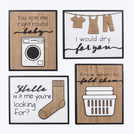 Laundry Wood Framed Box Sign