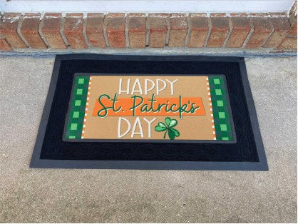 Happy St. Patrick's Day Doormat Insert