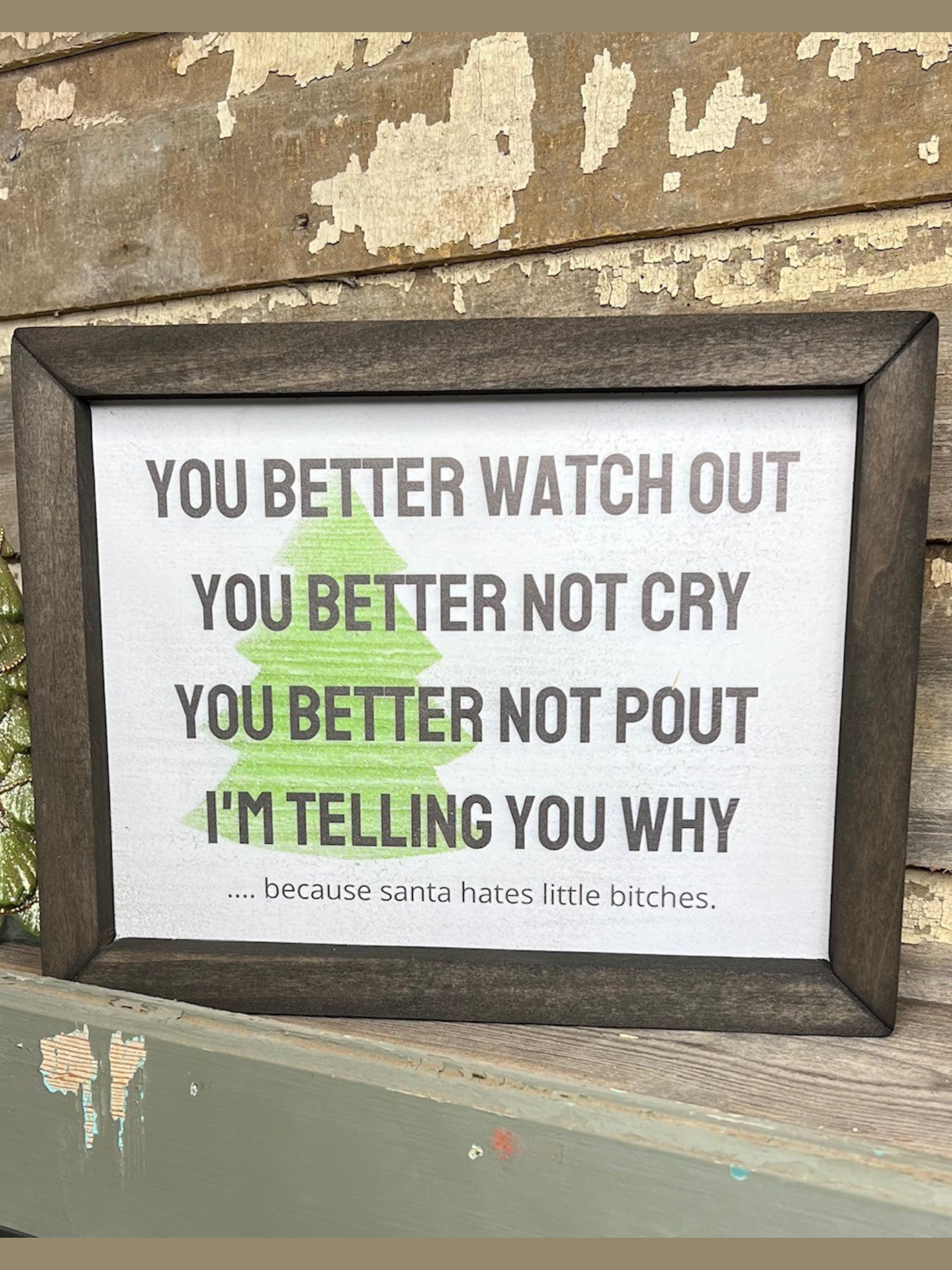 You Better Watch Out Box Frame Picture