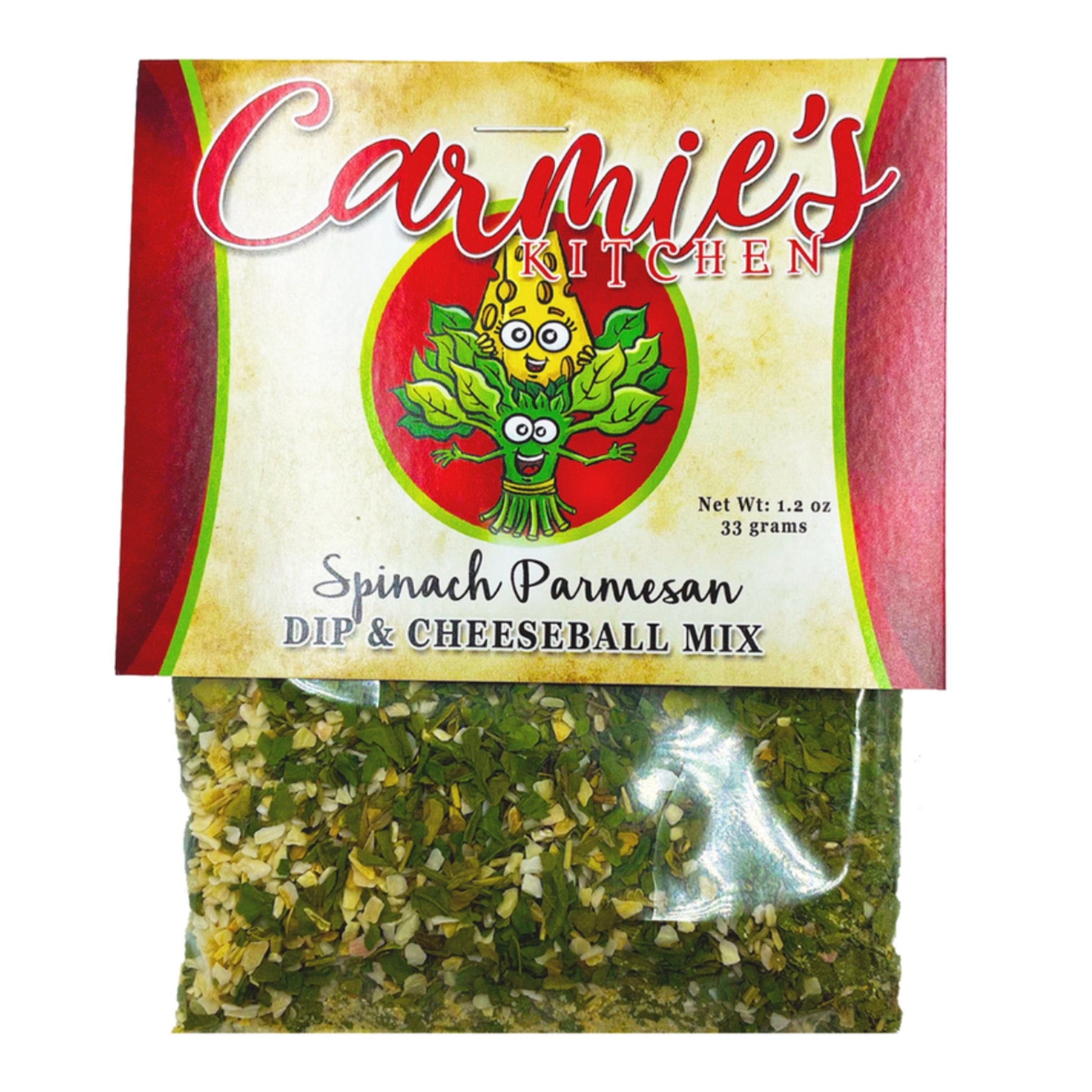 Carmie’s Spinach Parmesan Dip and Cheeseball Mix