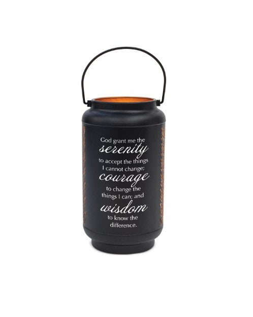 Serenity Round Black Metal Lantern