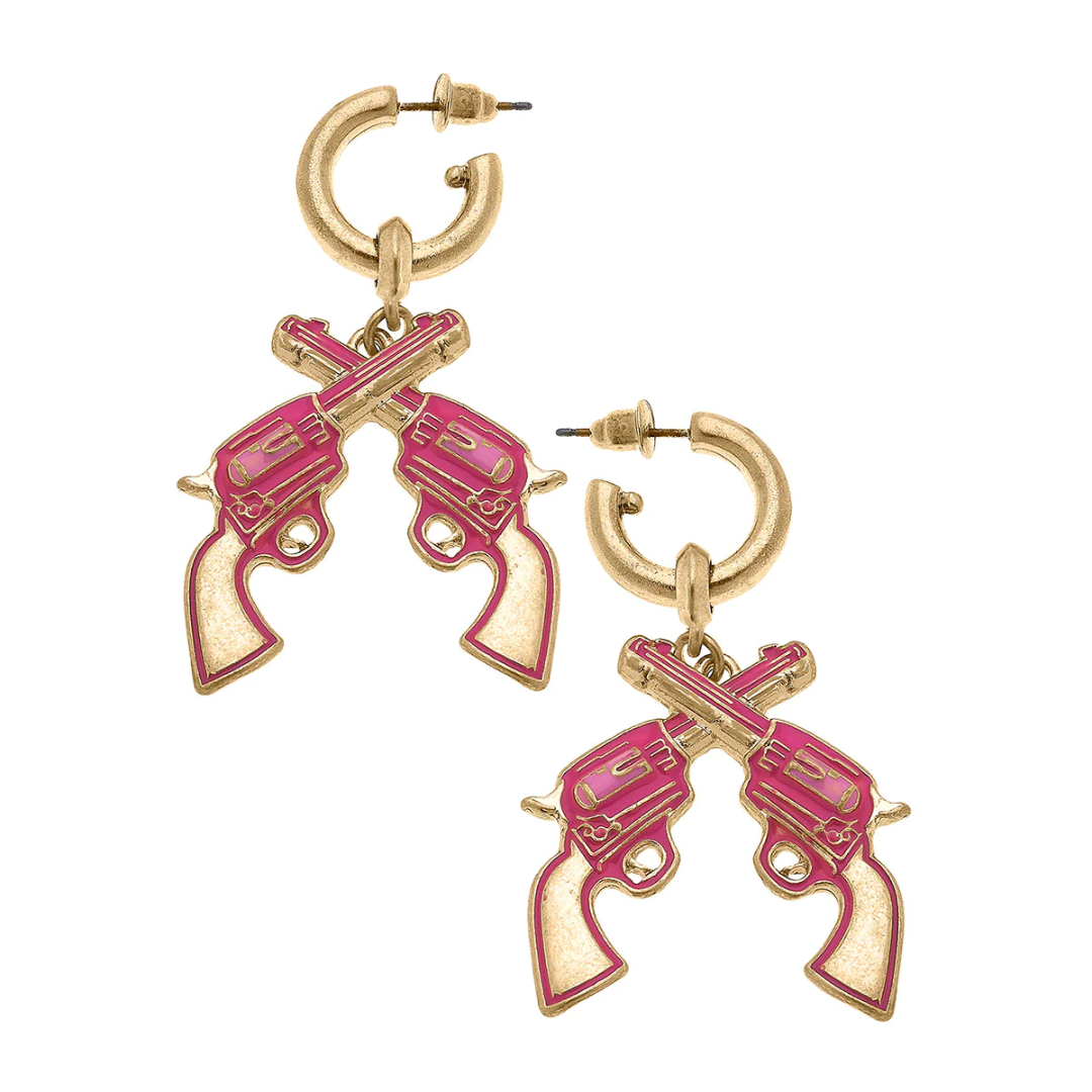 Canvas Style Cowgirl Earrings