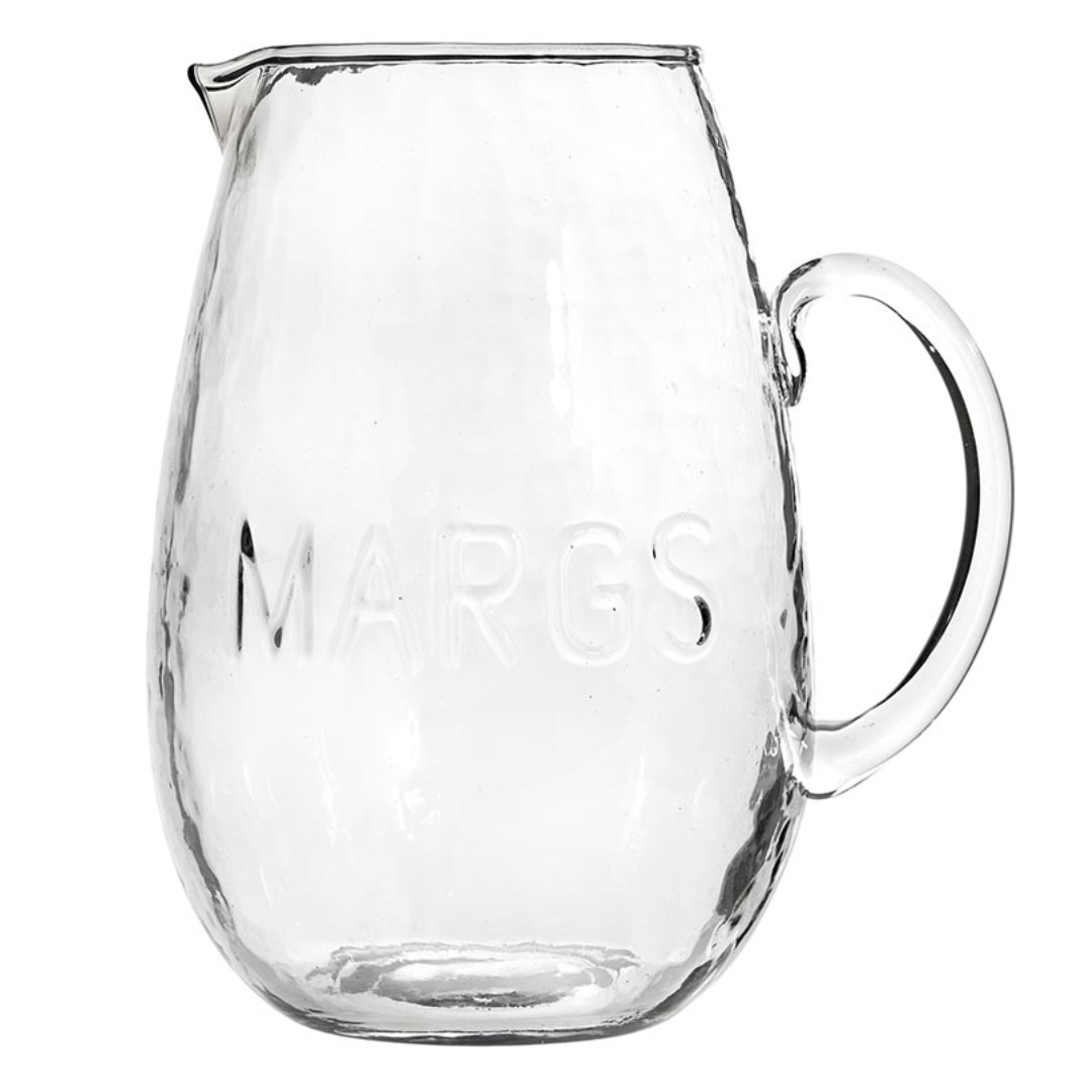 Margs Hammered Glass Pitcher