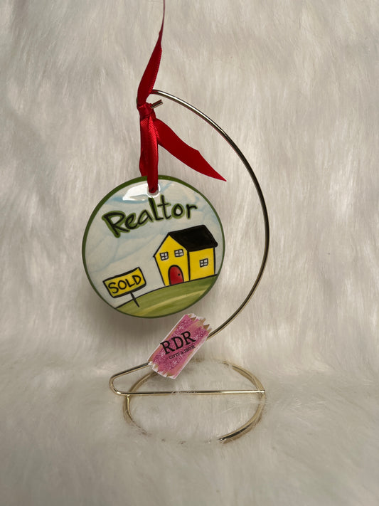 Nola Watkins Occupations Round Hand Painted Ornament