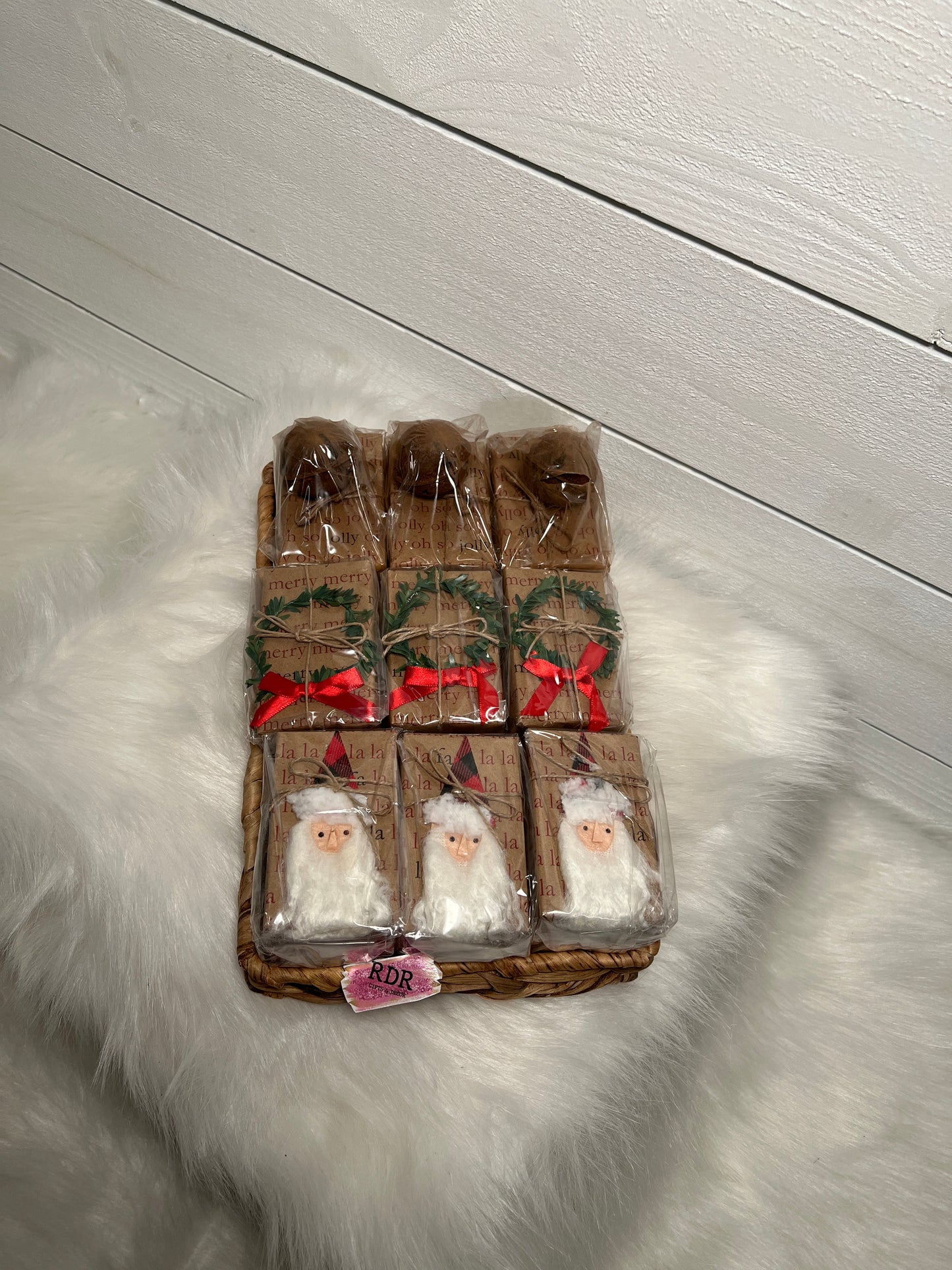 Two Pack Lodge Soap with Christmas Embellishments