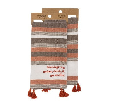 Brown & Orange Friendsgiving Tea Towel
