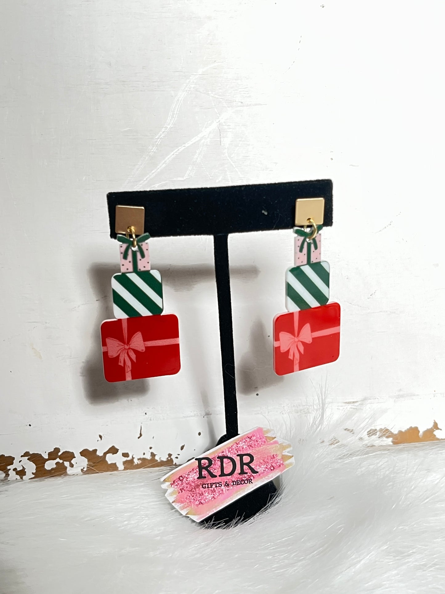 Nice List Holiday Earrings With Presents