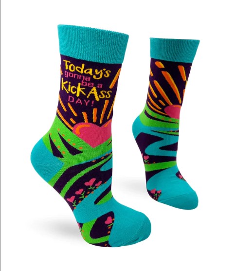 Today's Gonna Be A Kick Ass Day! Women's Crew Socks