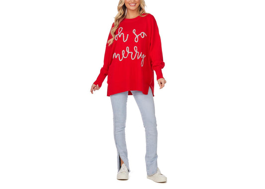 Mud Pie Women Sparkle Sweater