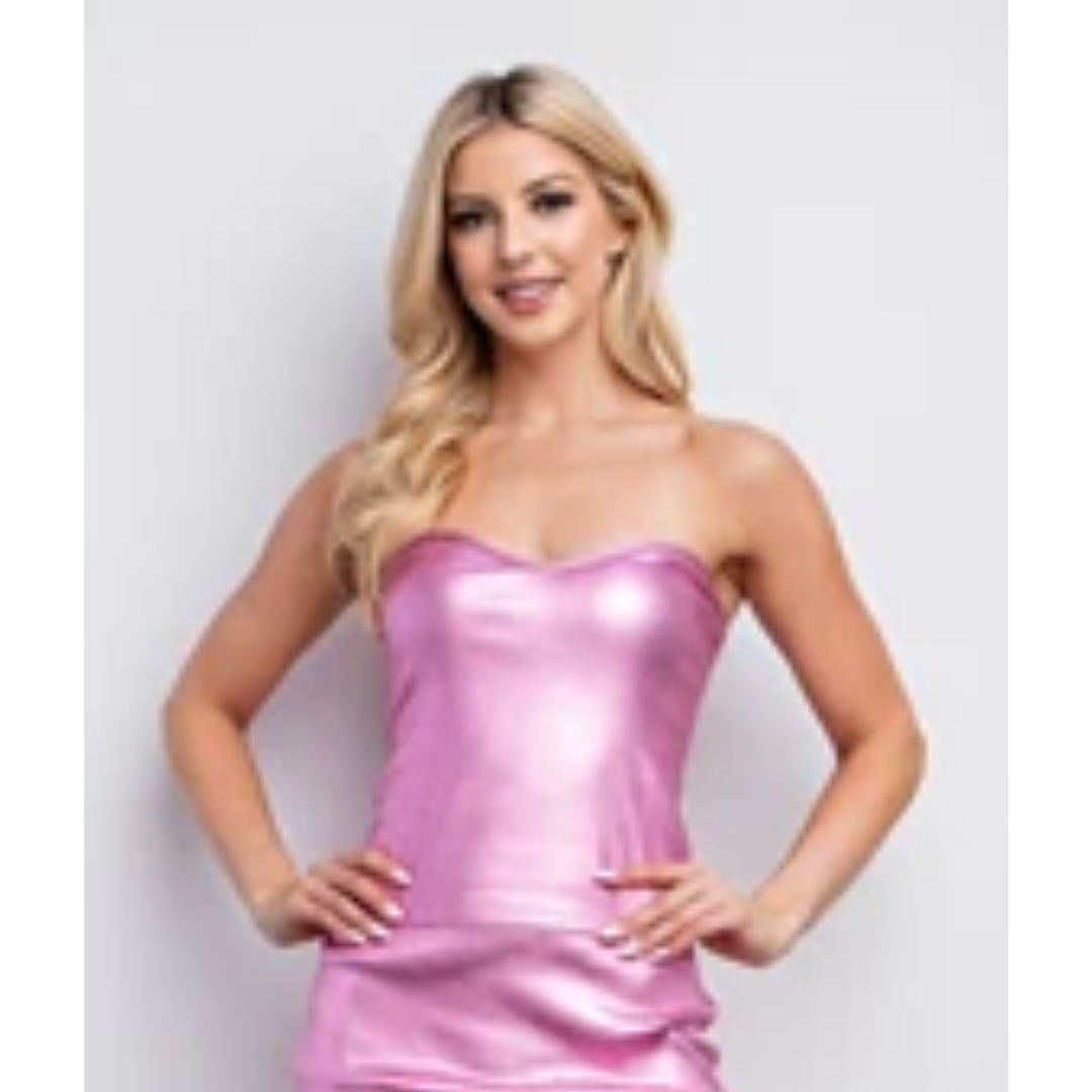 Metallic Bustier Top