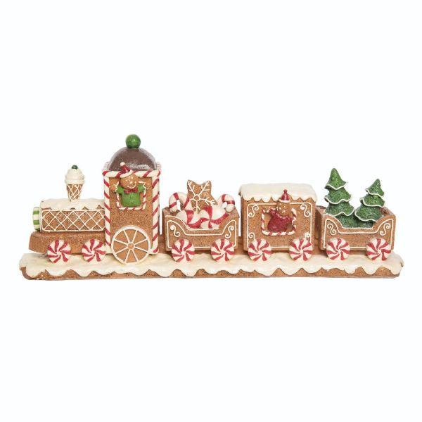 Resin Gingerbread Train Decor