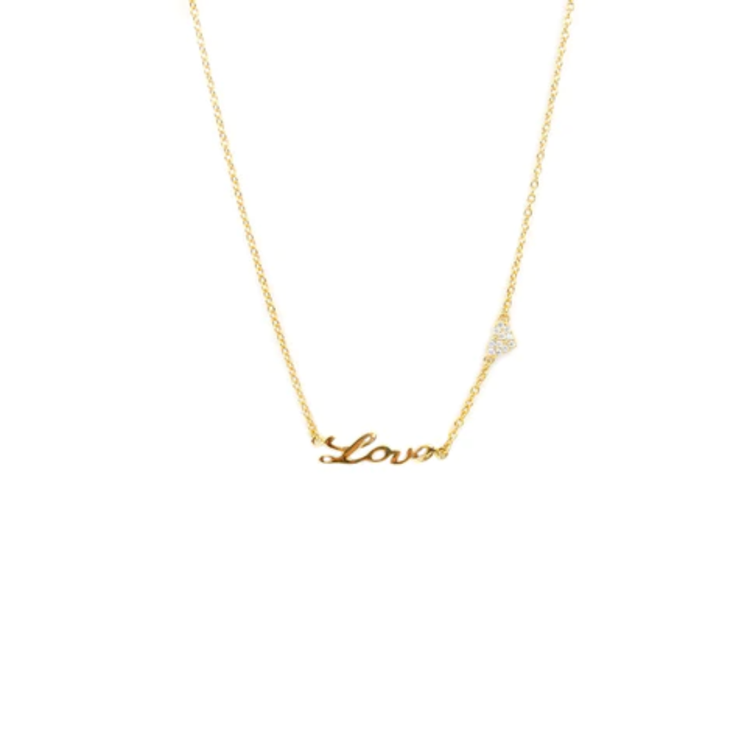 Sterling Love & Heart Necklace