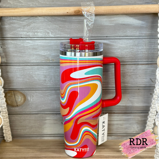 KatyDid 38oz Printed Tumbler with Straw