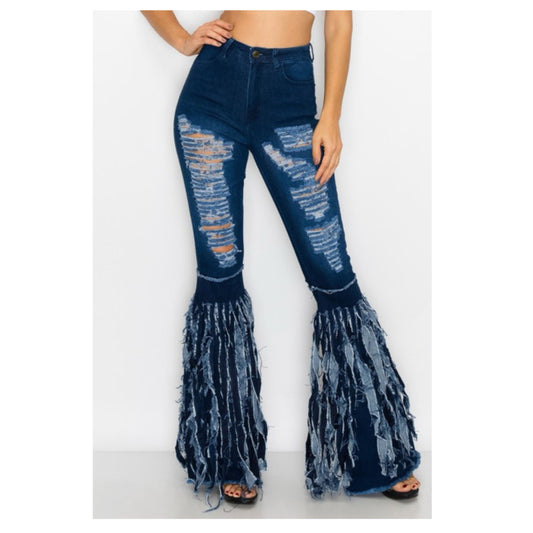 LTX Denim Fringe Jeans