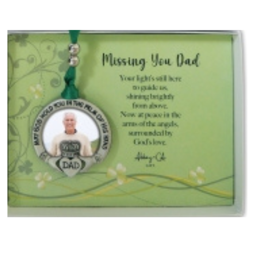 Missing You Claddagh Memorial Photo Ornament