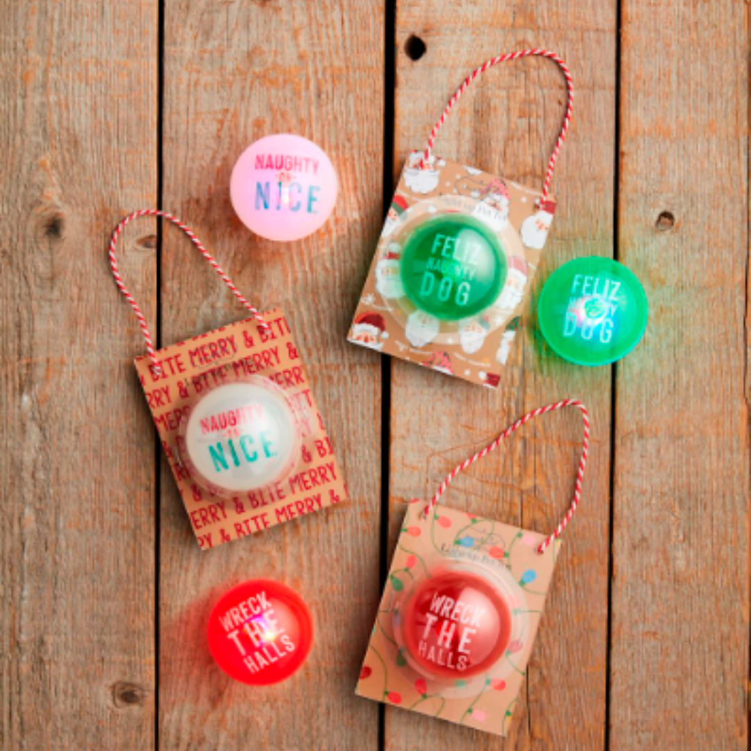Mud Pie Christmas Light Up Ball Pet Toy