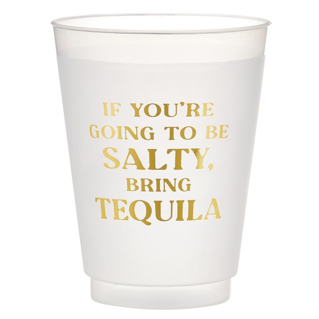 Salty, Bring Tequila Frosted Plastic Cup Set