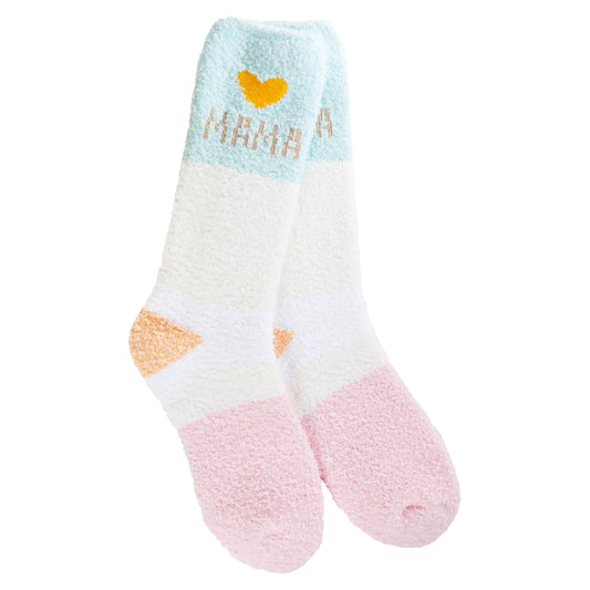 Cozy Collection Fuzzy Socks- Heart Mama