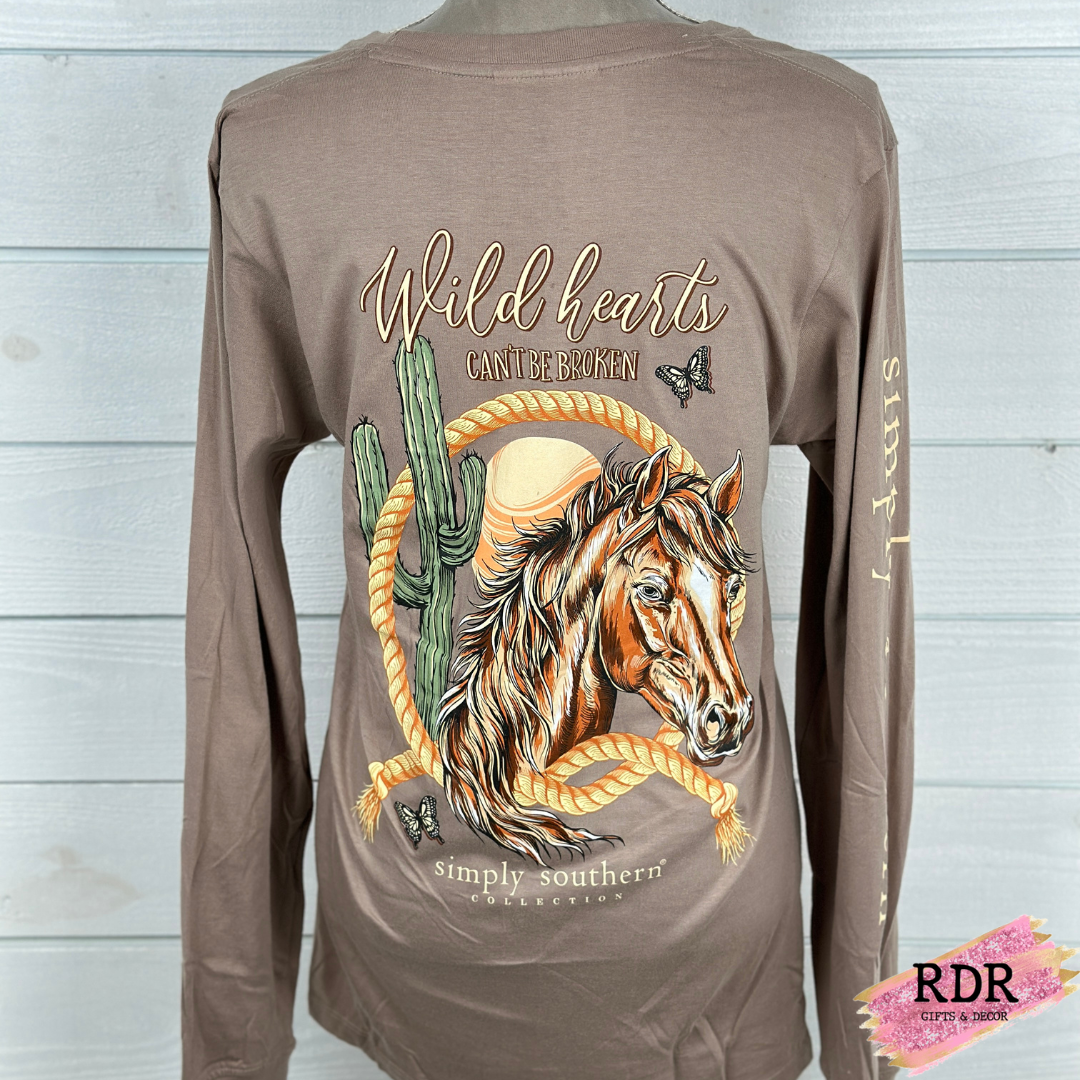 Simply Southern Long sleeve Shirt- Wild Heart