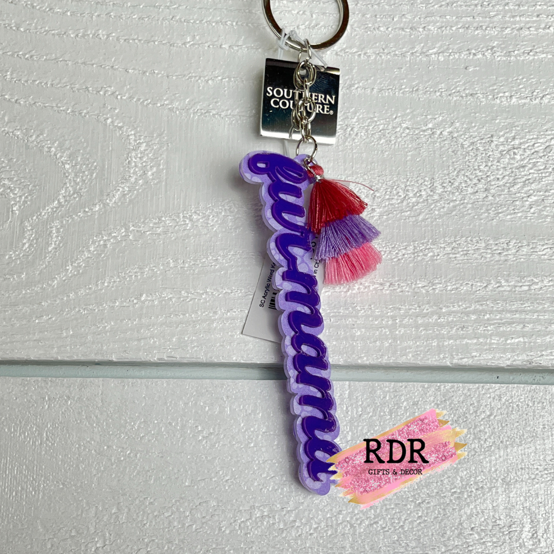 Southern Couture Acrylic Word Key Chains