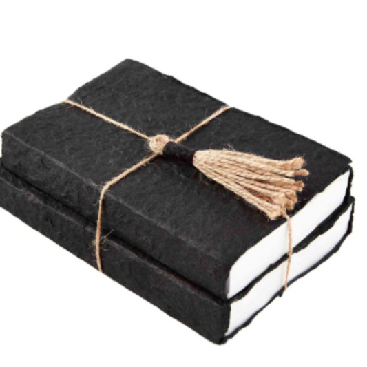 Mud Pie Black Grey Covered Book Stack