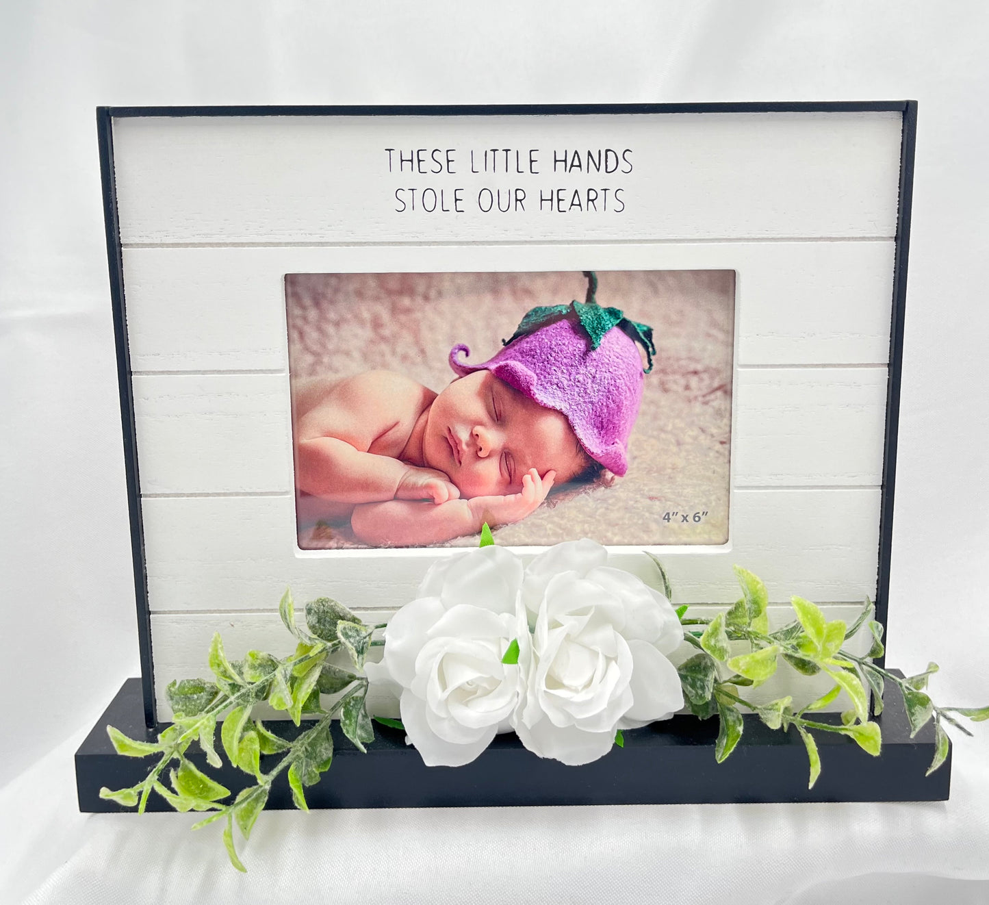 Baby Love Picture Frame With Artificial Floral