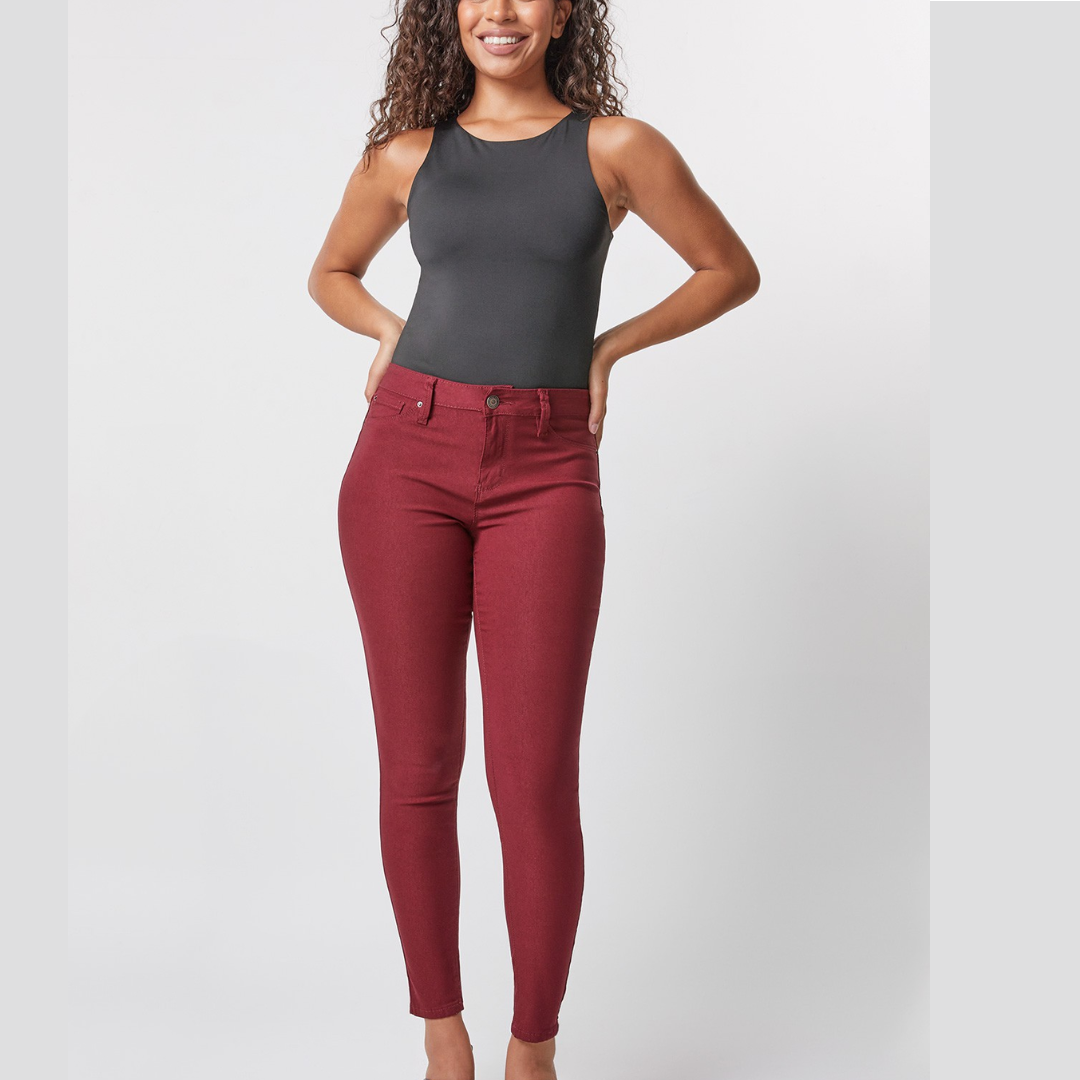 Hyperstretch Mid-Rise Skinny Jeans