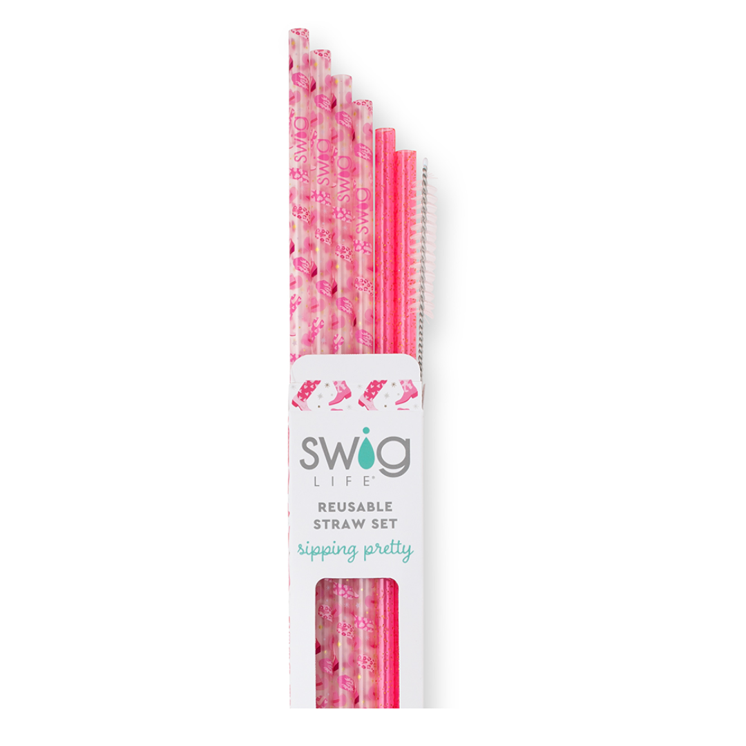 Swig Reusable Straws + Cleaning Brush