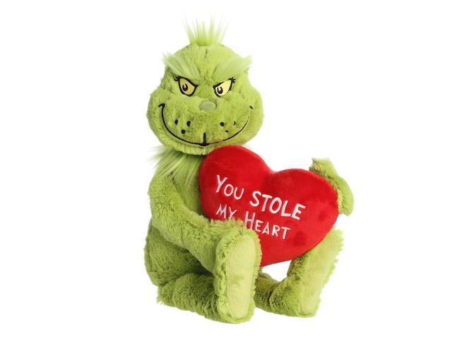 Plush Grinch Holding a Heart