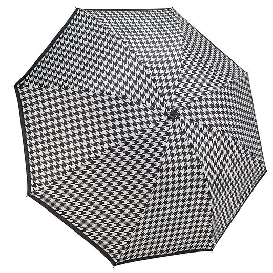 Houndstooth Reverse Close Folding Umbrella