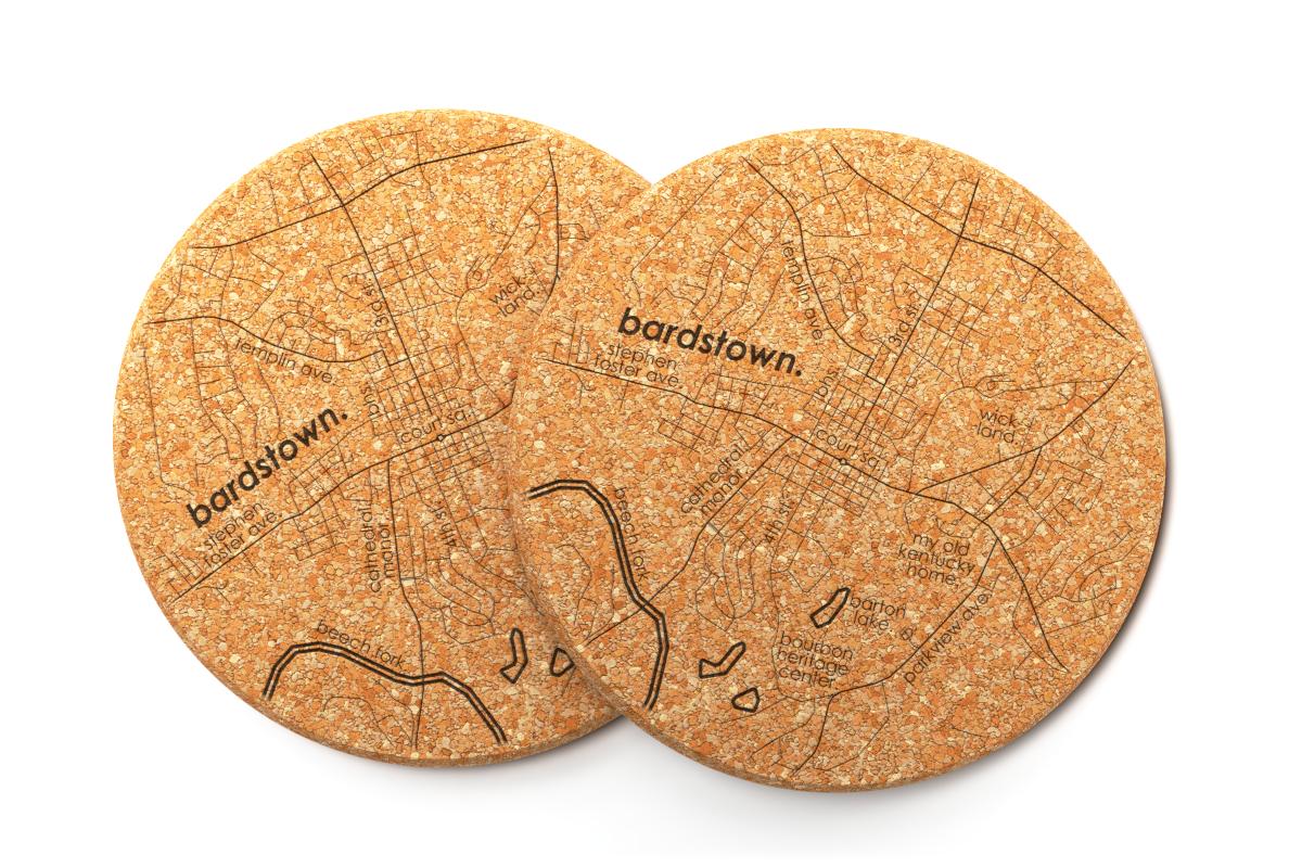 Hometown Map Cork Coaster